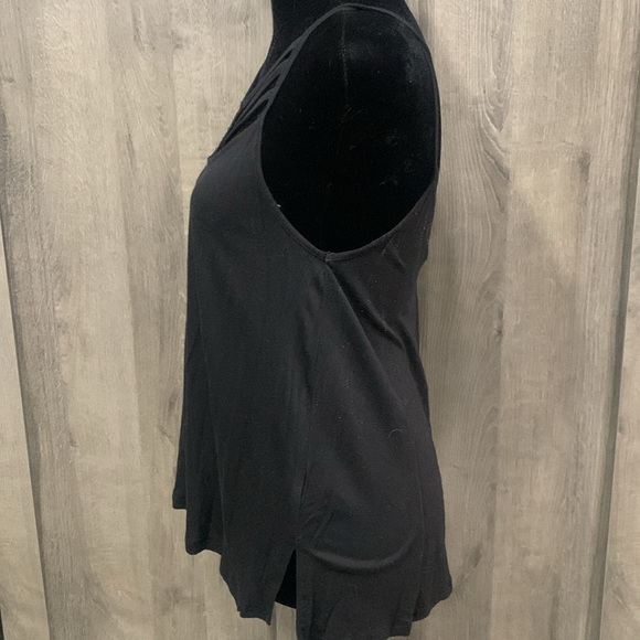 Express Fashions Spaghetti Straps Decorative Front Black Tank Top Women's XS - Picture 5 of 7